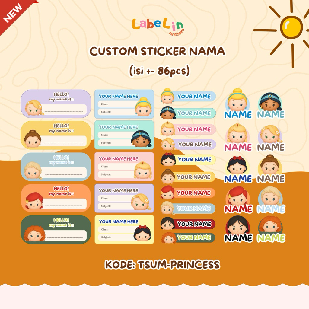 

[ISI 80] CUSTOM STICKER NAMA / Sticker Set Pack / Sticker Vinyl