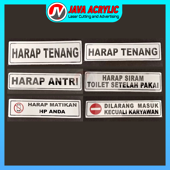 

Sign Board Custom / Sign Board Pintu / Sign label 20cm x 5cm