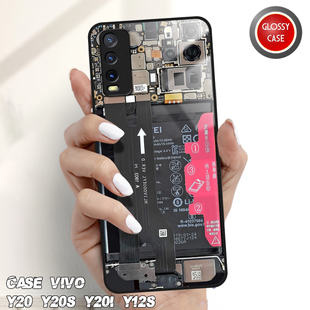 Glossy Case - Casing Hp Vivo Y20 / Y20s / Y20i / Y12s - Casing Hp Murah - Case Kilau Vivo - Kesing H