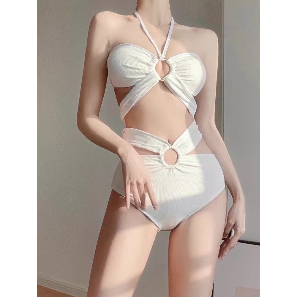 White Tie Sexy Hot Girl Bikini Swimsuit Women's three-point Style