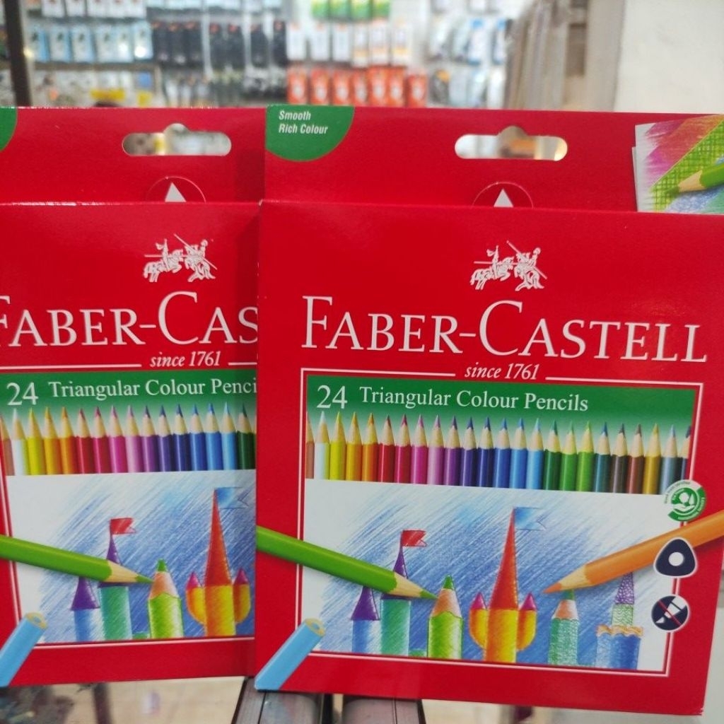 

Pensil warna faber castell isi 24 warna panjang