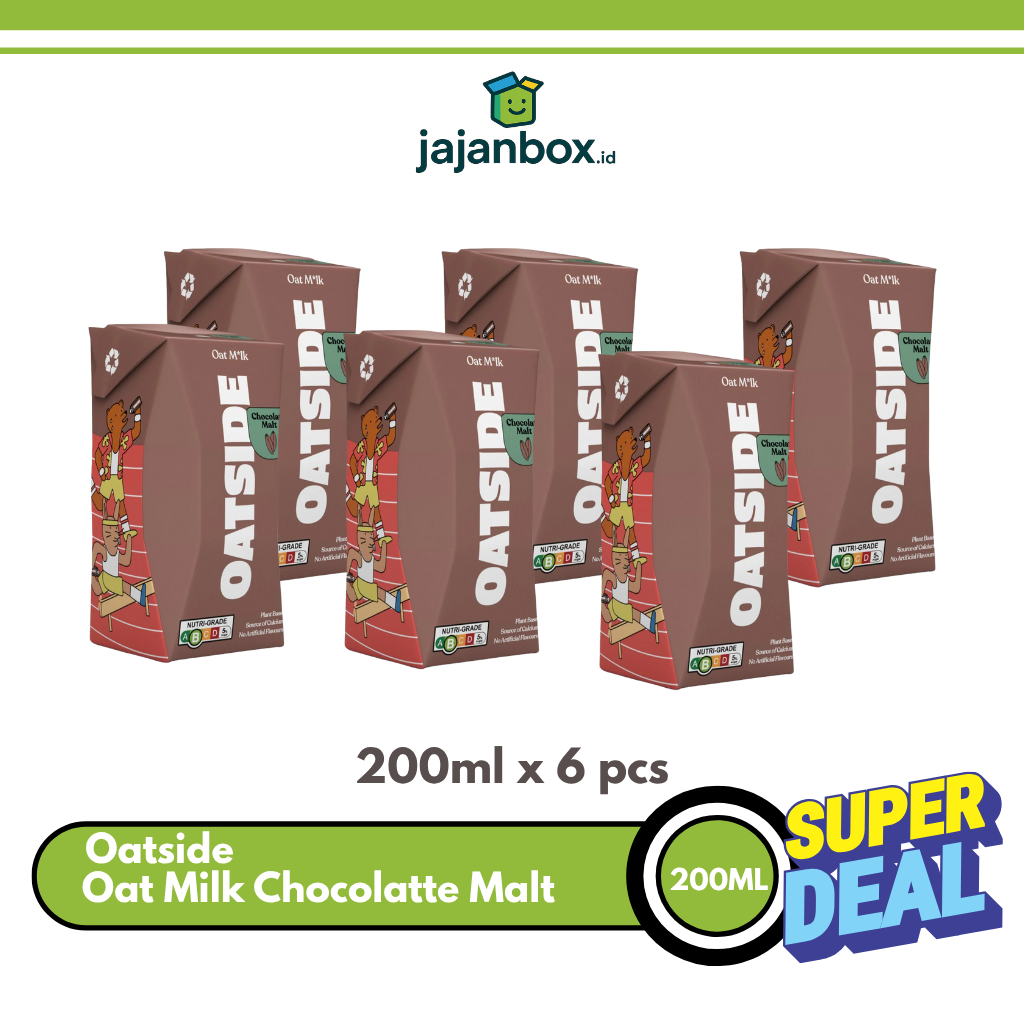 

Oatside Mini Straw Milk Chocolate Malt Susu Oat Kemasan Sedotan 200ml - 6 PCS