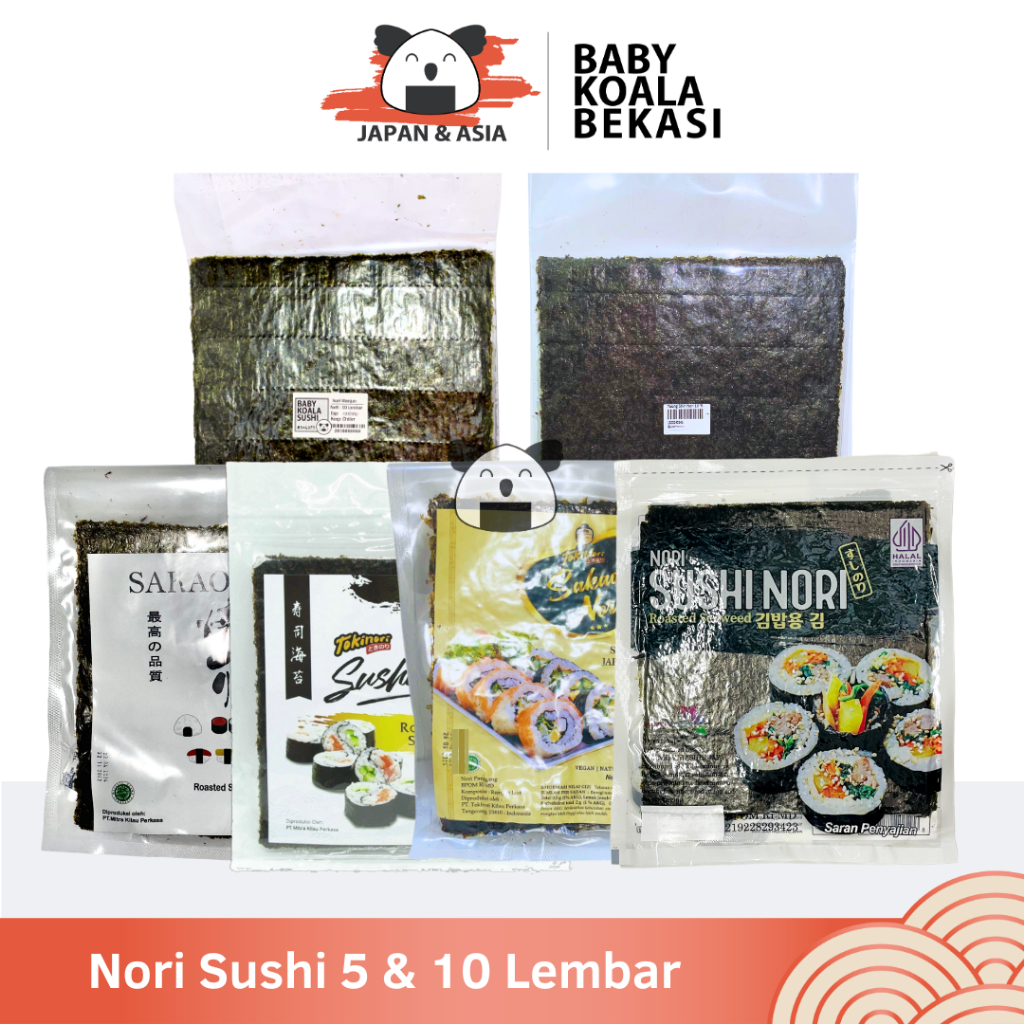 

MANJUN & YOUNG SHIN Nori Sushi 5 & 10 Lembar Halal | Sakao Tokinori Java Super Food Chung Jung One | Kimbab/ Gimbab -BKB
