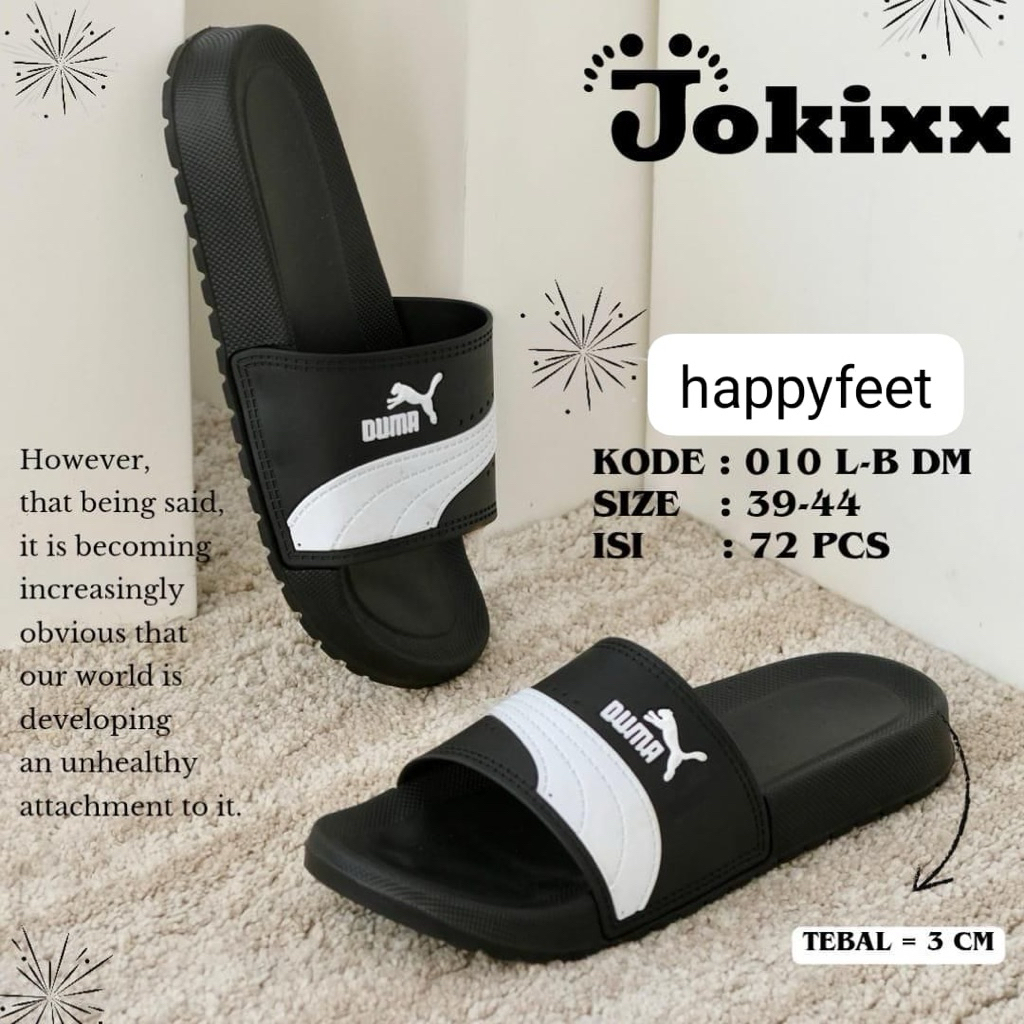 Sandal Selop Pria Jokixx EVA DUMA premium all black 39-44 TERMURAH