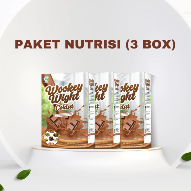 

3 BOX TERMURAH!!! Wookey Weight - Susu Penambah Berat Badan Rasa Coklat Chocolate 3 Paket
