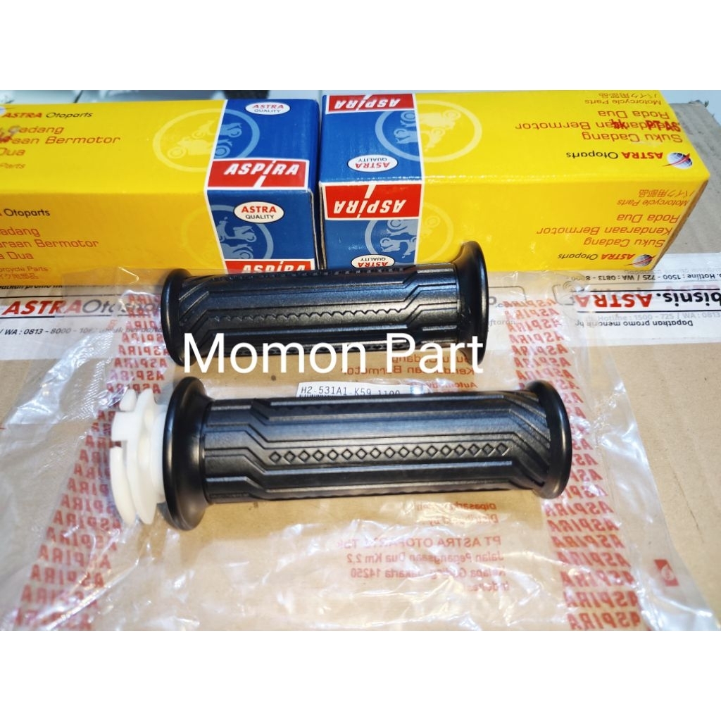 Hand grib karet grip gas set slongsong vario 125 150 kabel 2 original astra otopart