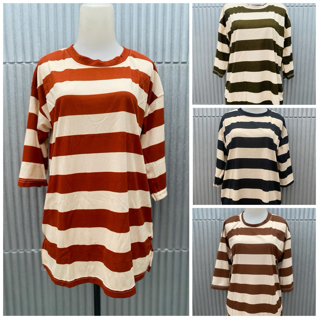 Kaos Tunik Wanita Jumbo 3/4 Kaos Tunik Jumbo