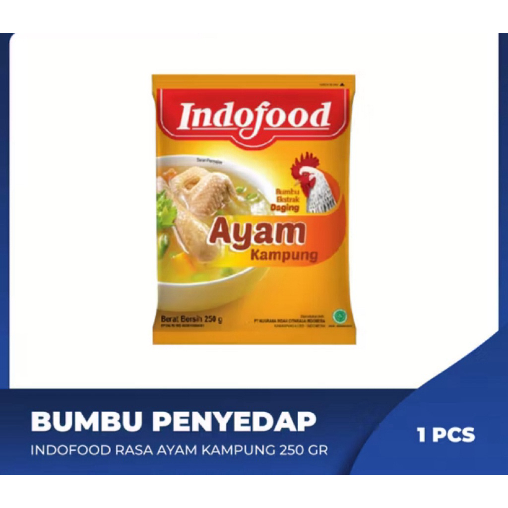 

Indofood Bumbu Penyedap Ayam Kampung 250gr – Rasa Gurih Alami, Masakan Selezat Masakan Ibu!