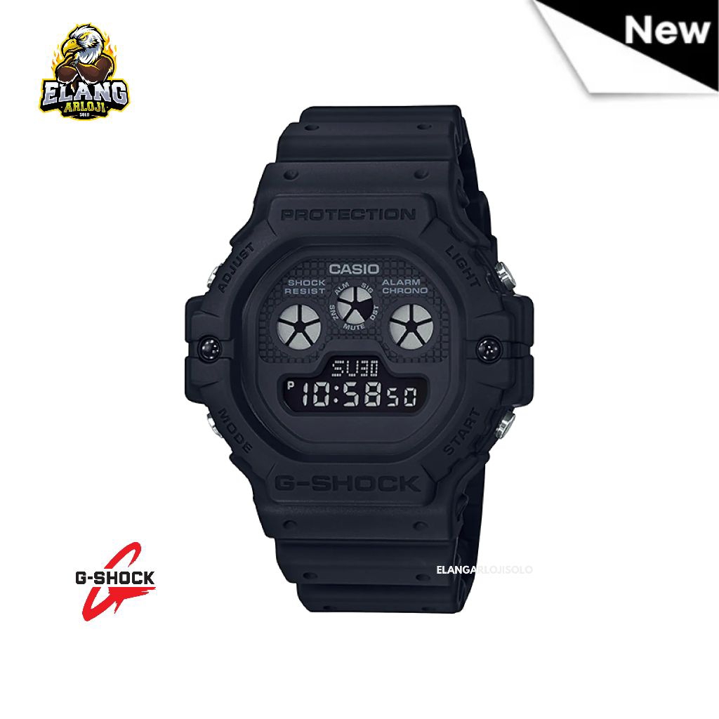 Jam Tangan Pria Casio G-Shock Special Color Models Original 100% Resin Sport Full Black DW-5900BB-1D