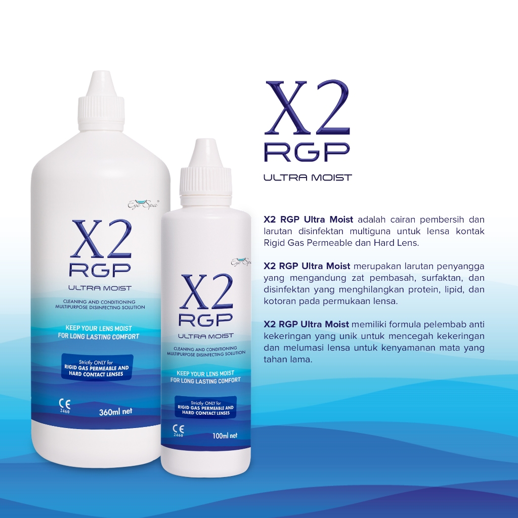 X2 RGP ULTRA MOIST (CAIRAN PEMBERSIH KHUSUS HARD LENS & LENSA KONTAK RIGID GAS PERMEABLE)