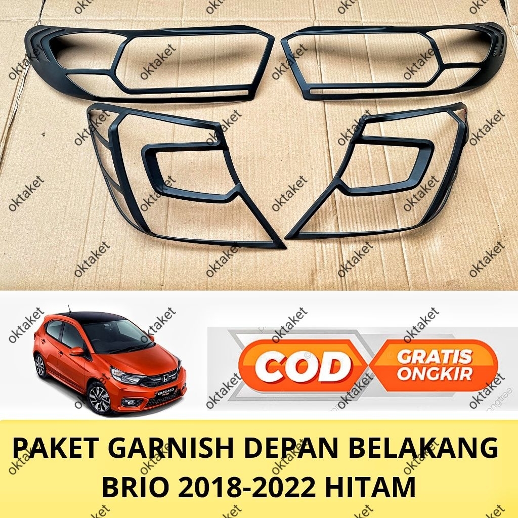 Paket Garnish Depan Belakang All new Brio 2018 2019 2020 2020 2022 Hitam Tipe Satya & Rs
