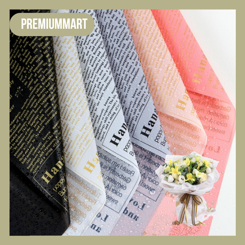 

20 LEMBAR Flower Wrapping Paper Waterproof Kertas Buket Bunga Cellophane Motif Koran KB012