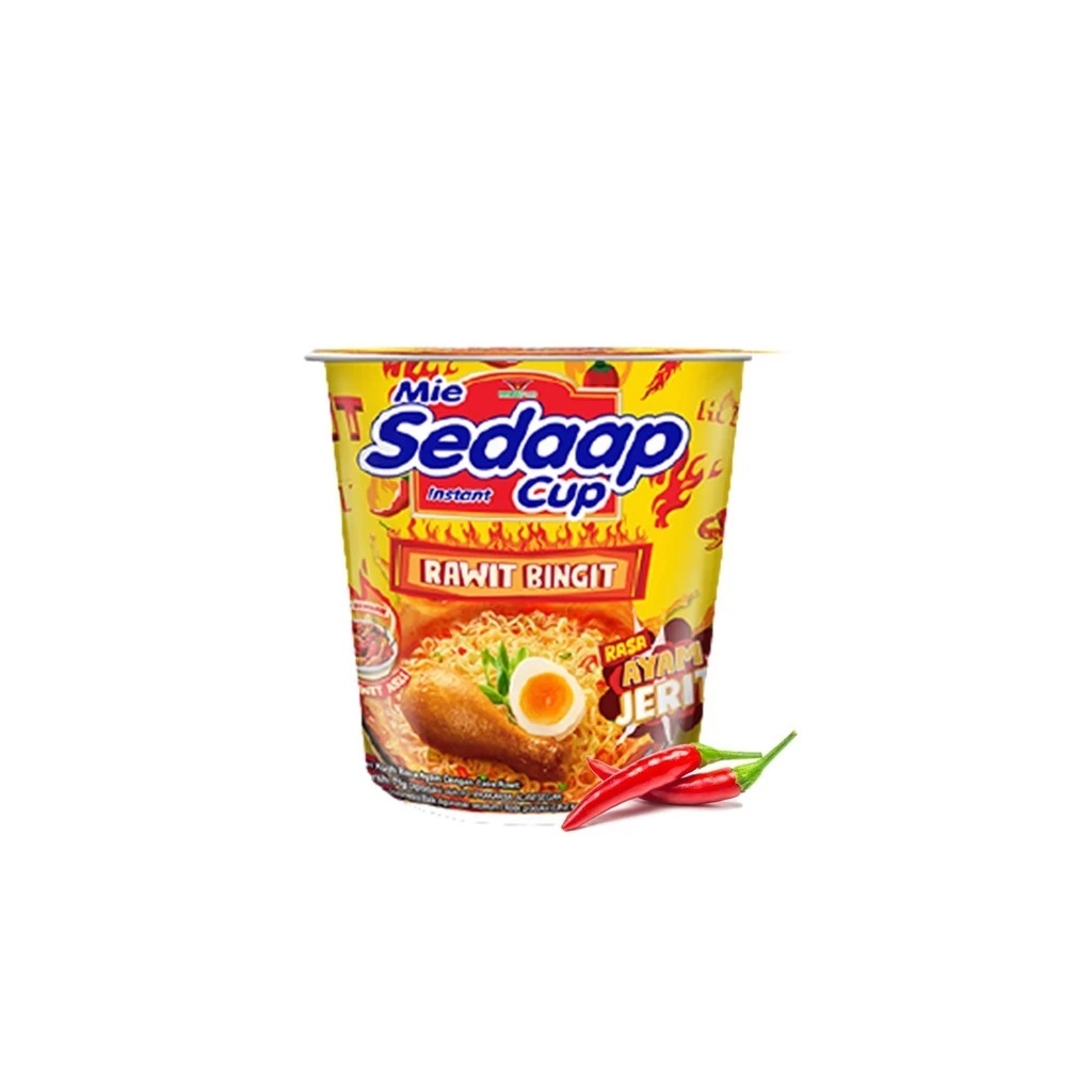 

Sedaap Mie Instan Cup Ayam Jerit 75 Gr Pedas Kuah