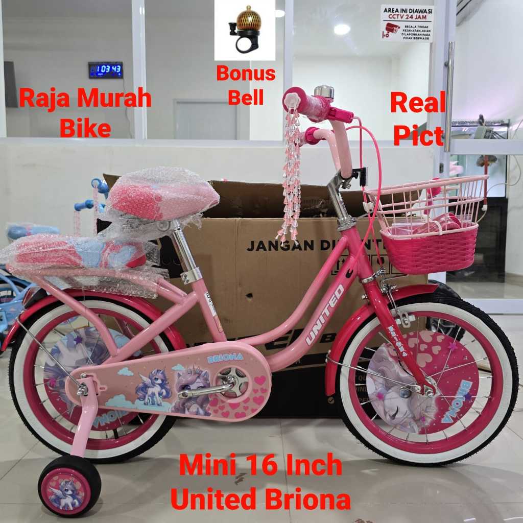 Sepeda Anak Perempuan Mini 16 Inch United Briona Sepeda Anak United Briona 16 Inch Terbaru United