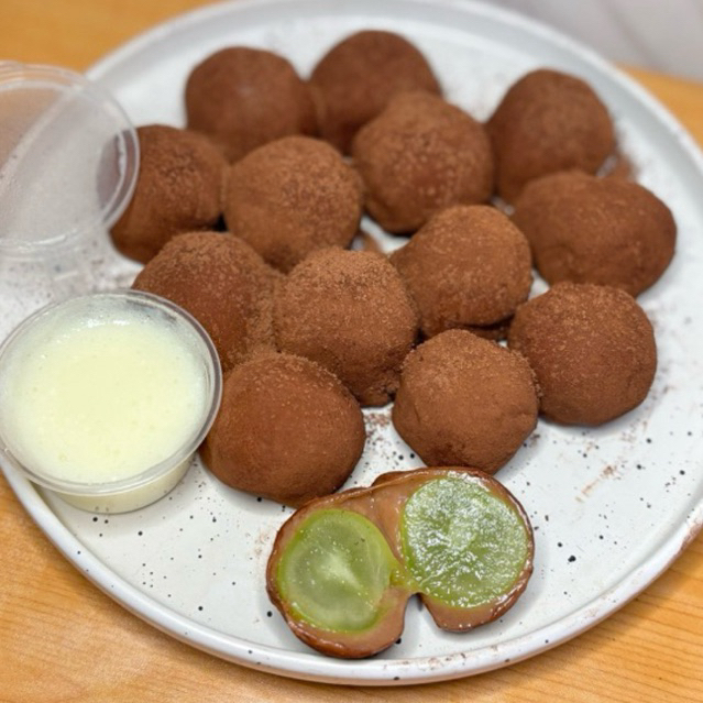 

Choco Grape Mochi Bombs