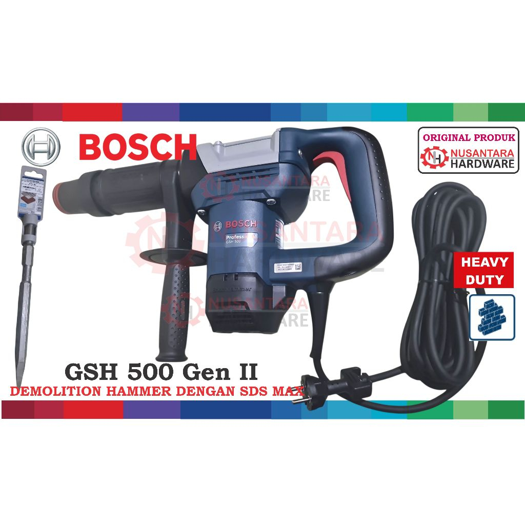 demolition hammer bosch gsh 500 gen 2, mesin bor bobok bosch gsh 500 gen 2, concrete drill bosch, me
