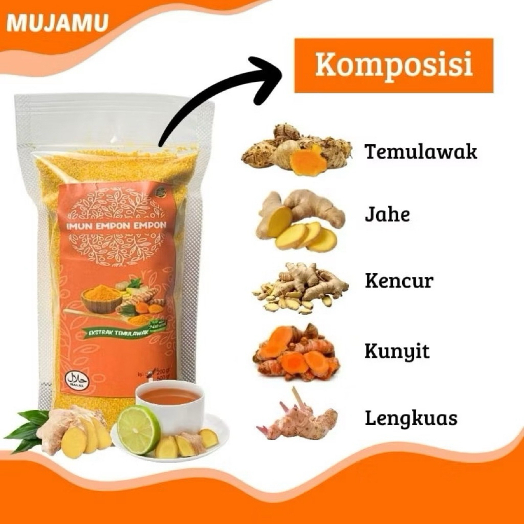 

JAKUTE Jahe kunyit temulawak/Empon-Empon/Penyegar badan