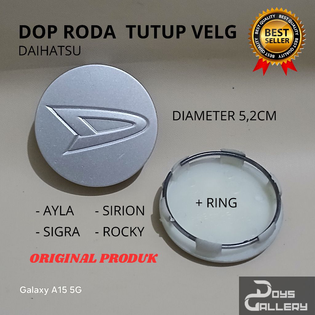 ⭐️ BEST SELLER ⭐️ wheel Dop roda tutup tengah velg diameter 5,2cm plus ring kawat mobil daihatsu ayl