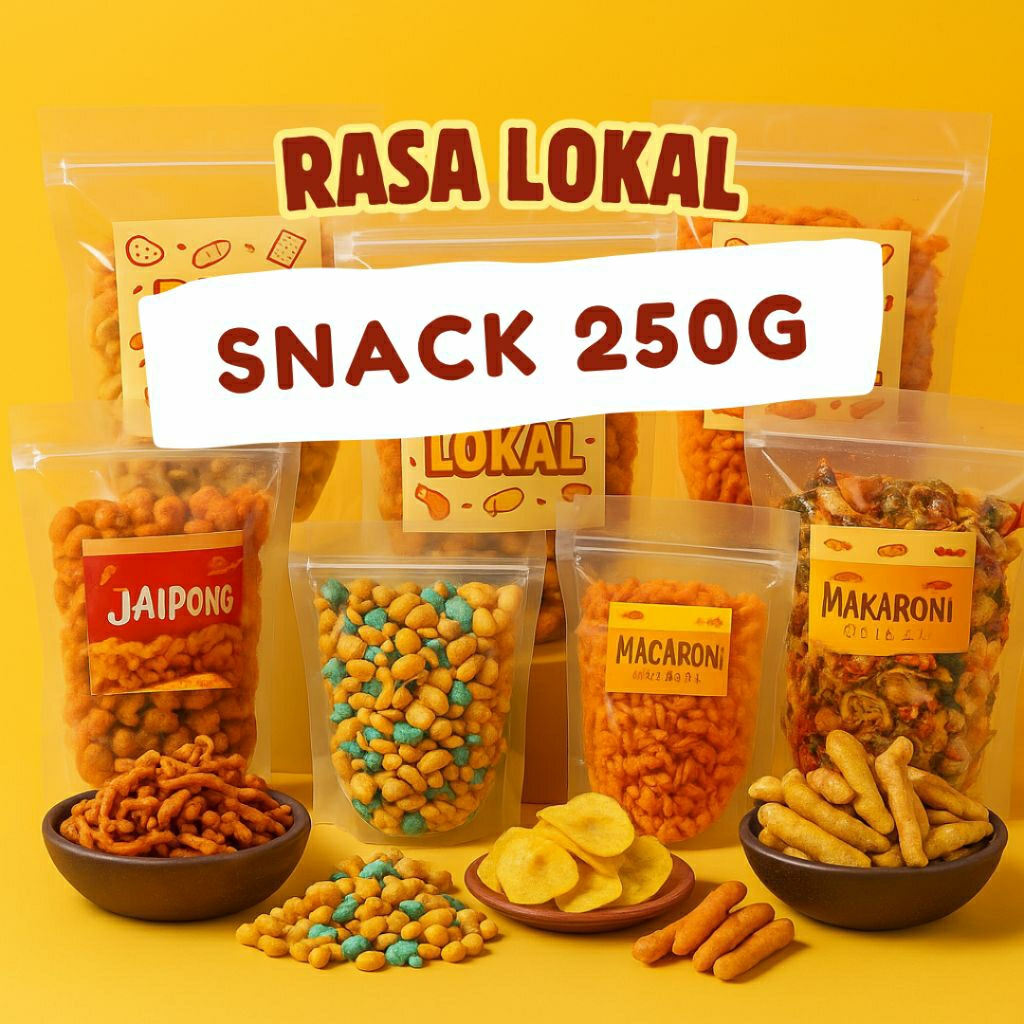 

Cemilan 250gr | Camilan | Keripik | Makanan Ringan