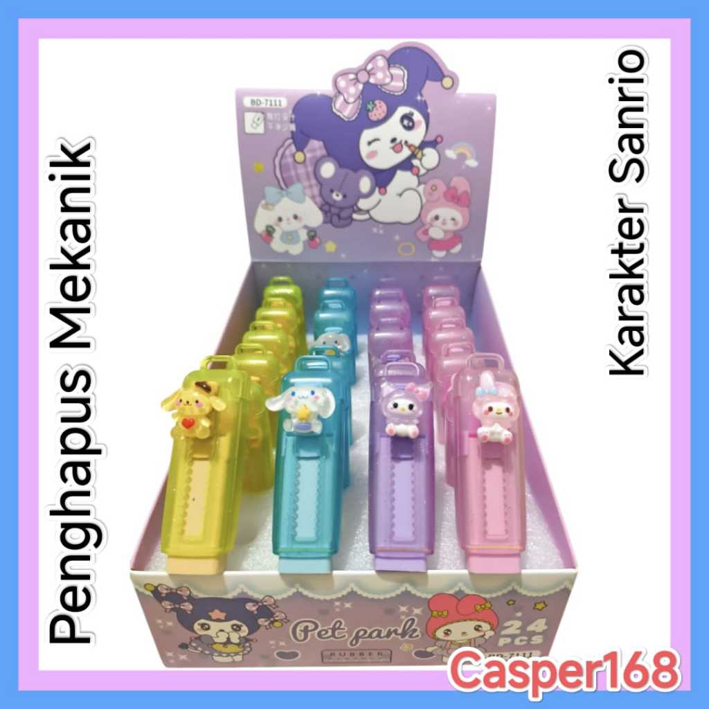 

PENGHAPUS MEKANIK KARAKTER - PENGHAPUS SLIDING FANCY - ERASER AESTHETIC CUTE SANRIO