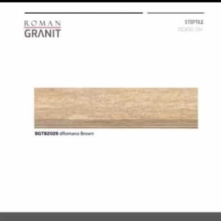 Roman Granit BGTB2026 dRomano Brown Steptile/Stepnosing Tangga 30X120
