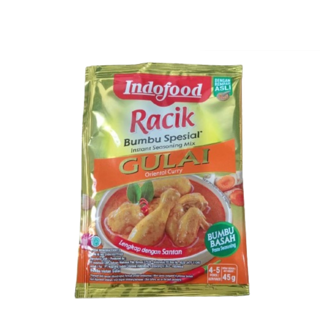 

RACIK INDOFOOD GULAI AYAM 45GR ( 1 SACHET )