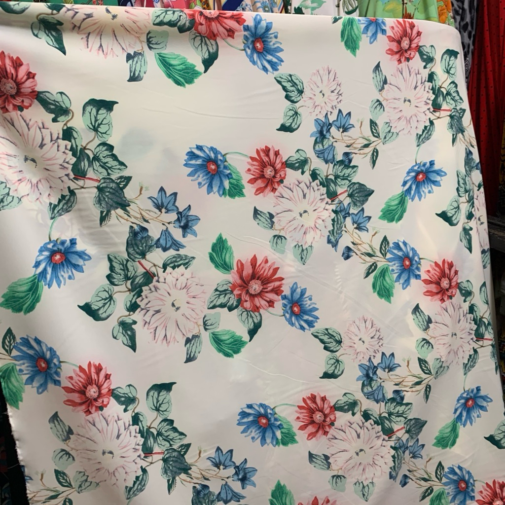 kain polycotton motif bunga - kain poly motif - kain polycotton premium