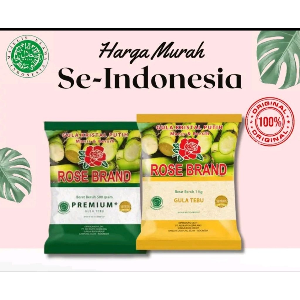 

Gula Rose Brand 1kg Gula Tebu indonesia Murni ASLi