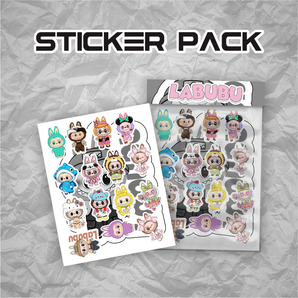 

Stiker Pack blink labubu Sticker capybara lucu Sticker Hp Sticker Laptop Sticker Buku