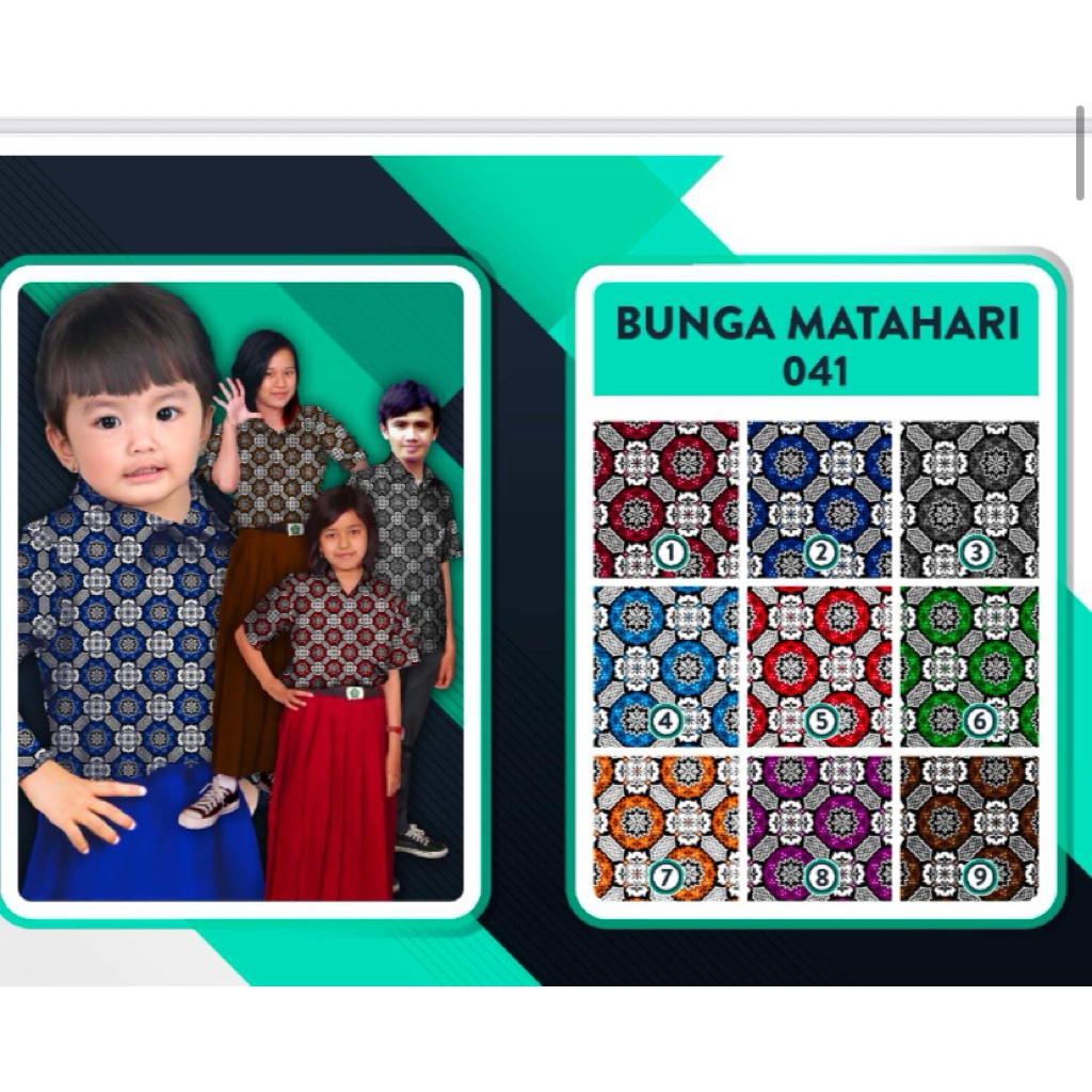 batik hijau sekolah sd / MI motif hijau bunga matahari