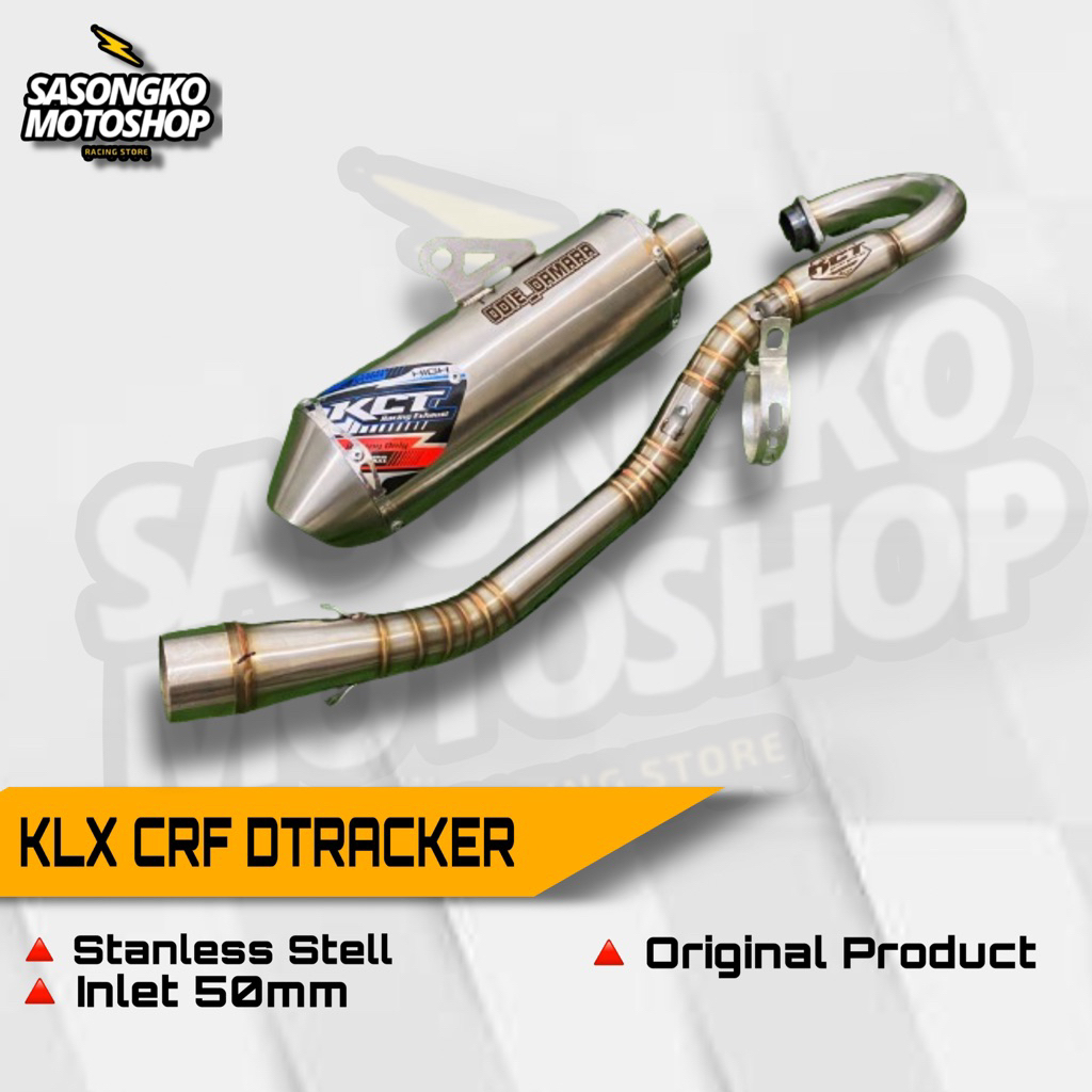 Knalpot KCT RACING ORIGINAL UNTUK KLX 150 KLX 150 BF KLX 150 L CRF 150 L CRF BORE UP KOMPETISI DAN H