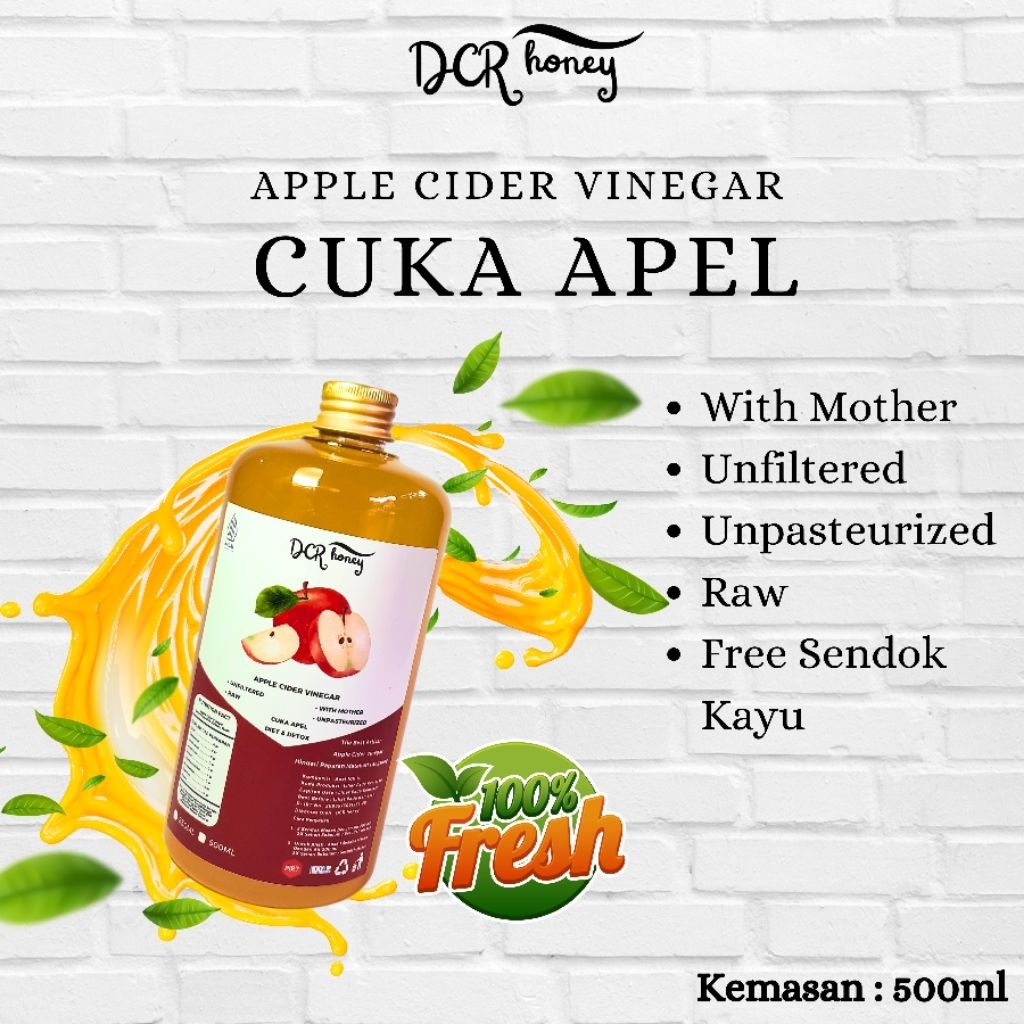 

DCR Honey - Cuka Apel Original Premium 500ml With Mother Cider Vinegar