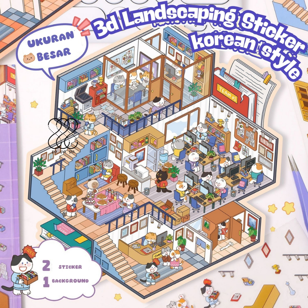 

Sticker DIY Korea 3D Satisfying Decoration Landscaping