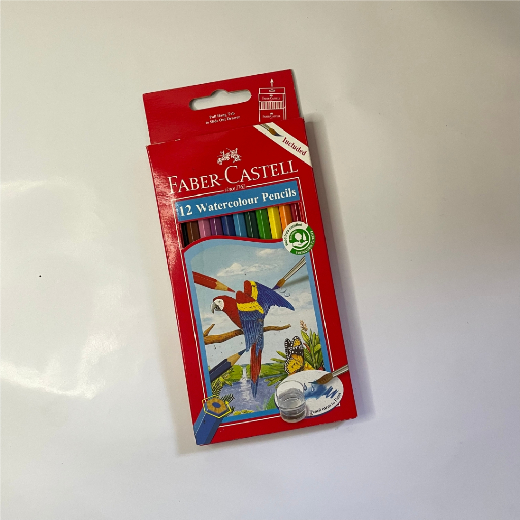 

preloved pensil warna faber castell 12 watercolor pencils + brush