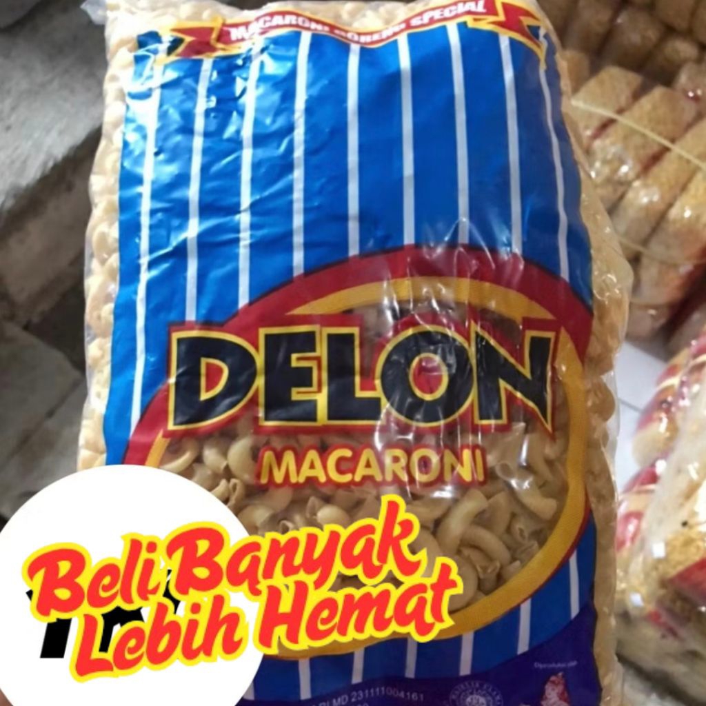 

MAKARONI BANTET MURAH / MAKRONI MURAH / MAKARONI MENTAH / MAKRONI BANTAT KUNING DELON 1 KG