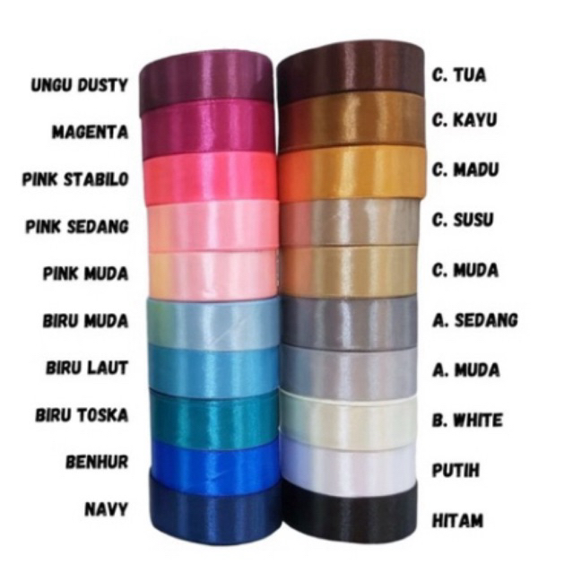 

Pita Satin 3/4 inch = 2 cm 3/4" 2cm 3/4'