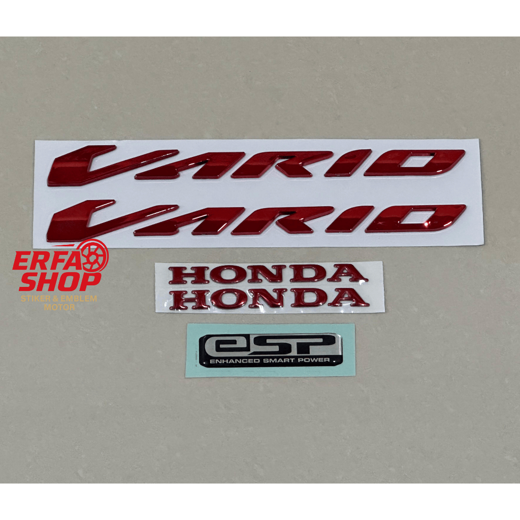 Emblem Logo Honda Vario New 150 125 Red merah ABS 3D Timbul Tebal Vario Led New Red Merah