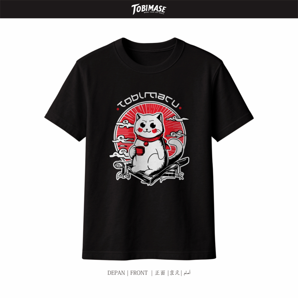 Tobimase Kaos Tobimaru 1st edition | kaos unisex full printing | kaos harian kucing lucu