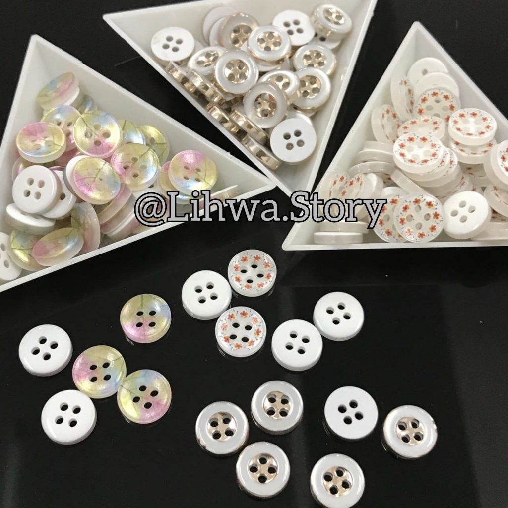 1LUSIN - KANCING BAJU/KANCING VARIASI/KANCING PLASTIK/KANCING HIAS