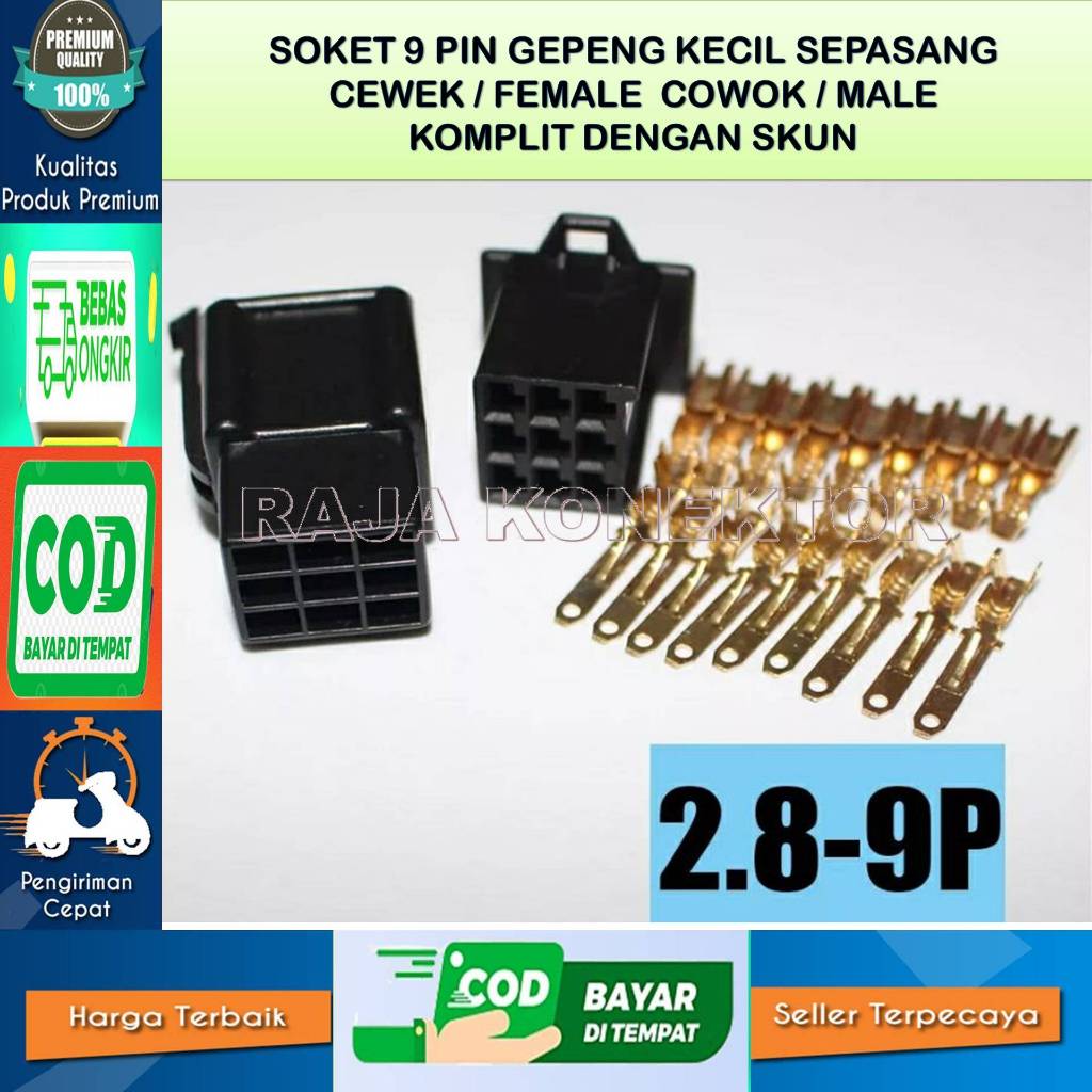 SOKET KABEL MOTOR 9 PIN KECIL HITAM -SOKET –SOKET KABEL–9 PIN- SOKET KABEL -SOKET KABEL- SOKET-SOKET