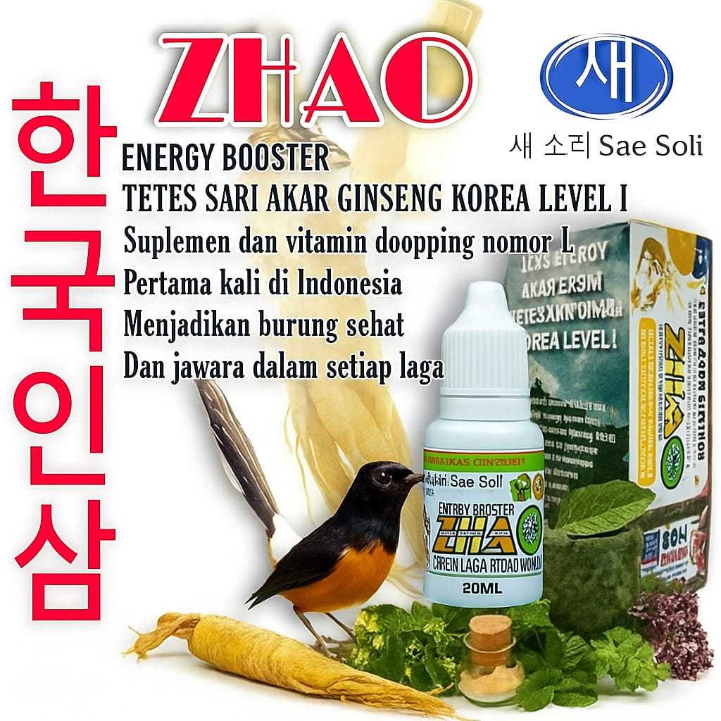 VITAMIN BURUNG MURAI 3x Tetes Langsung Gacor di Gantangan ZHAO ENERGY BOOSTER .