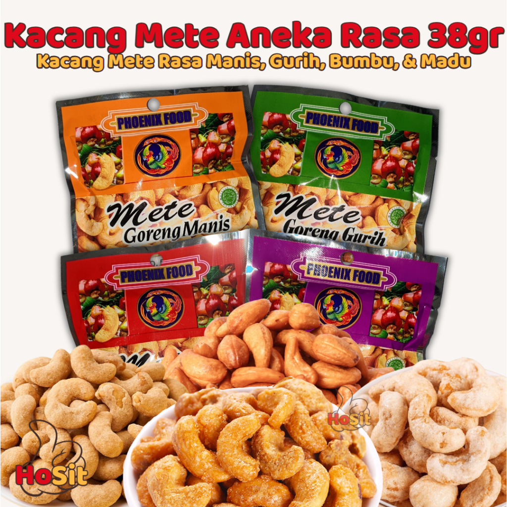 

Kacang Mete Aneka Rasa 38gr Kacang Mete Rasa Manis, Gurih, Bumbu, & Madu / Kacang Mete Bungkus Mini