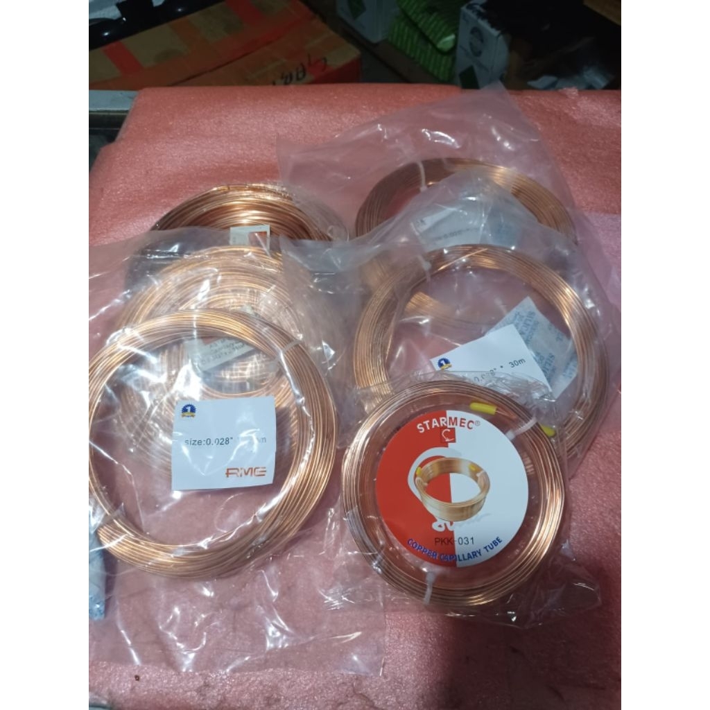 Pipa Kapiler Per Roll Panjang 30cm Varian 0,26mm / 0,28mm / 0,31mm / 0,42mm / 0,54mm / 0,70mm