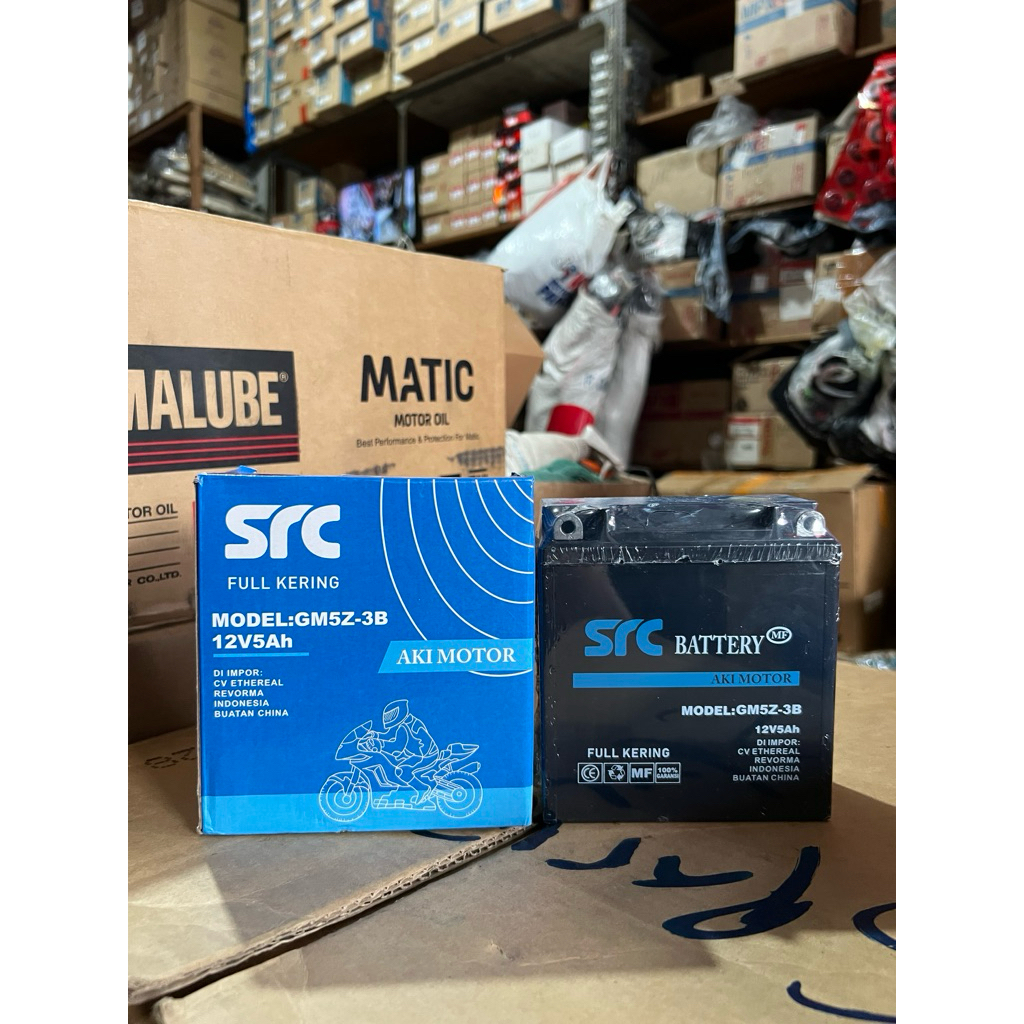 AKI KERING / BATTERY / ACCU / BATERAI MOTOR SRC GM5Z-3B 12V 5AH MIO SPORTY / MIO SMILE / ASTREA GRAN