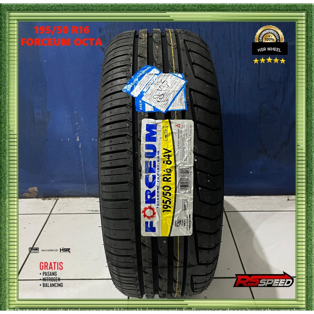 Ban Mobil Tubles Ring 16 Ukuran 195/50 R16 Merek Forceum Octa Ban Luar R 15