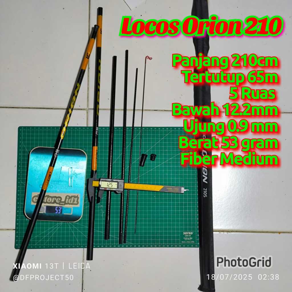 Joran Tegek Pancing 210 Locos ORION Fukushima TOMAN Joss power Playfish Chanel  210