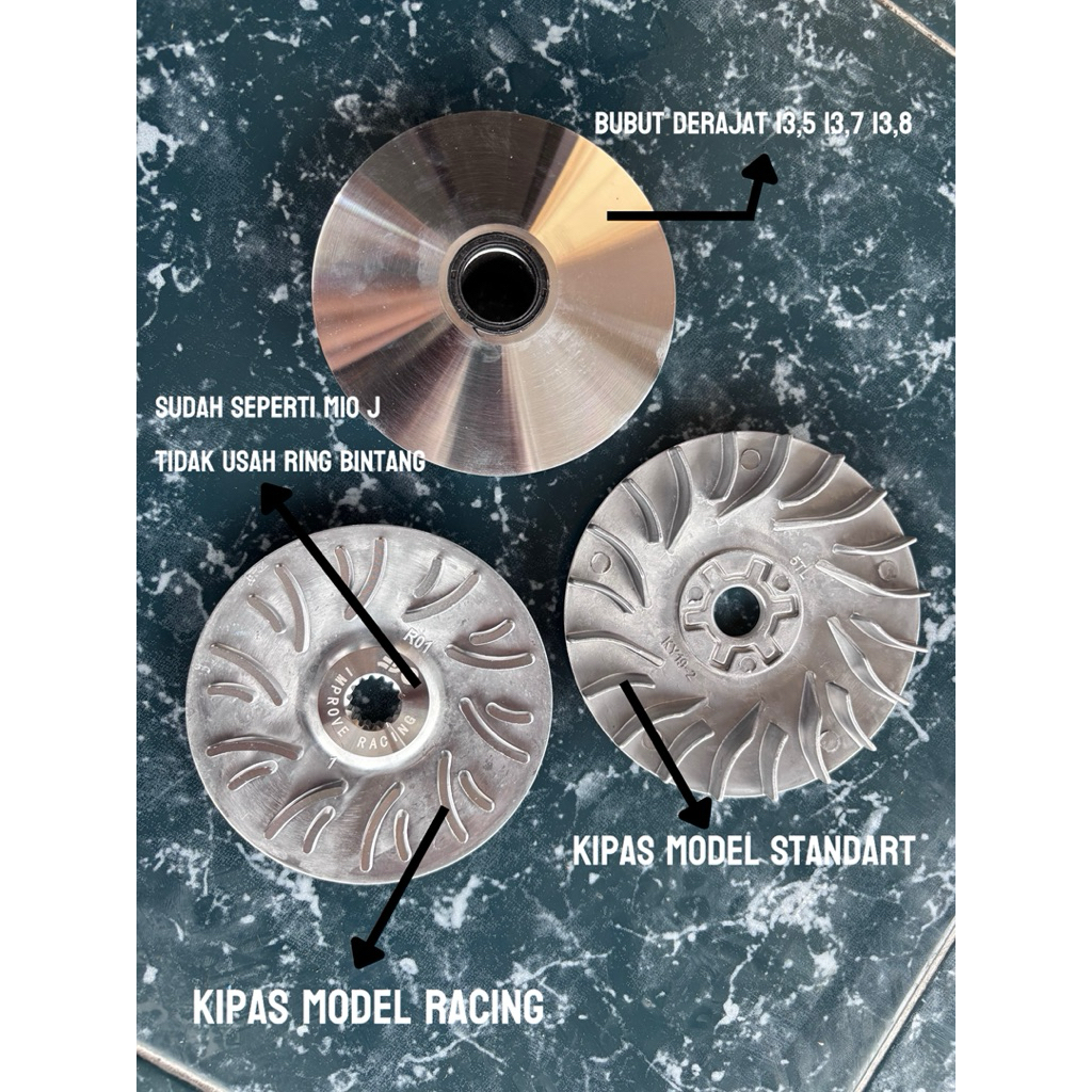 pully custom racing all mio 5tl mio sporty nouvo mio smile mio soul karbu