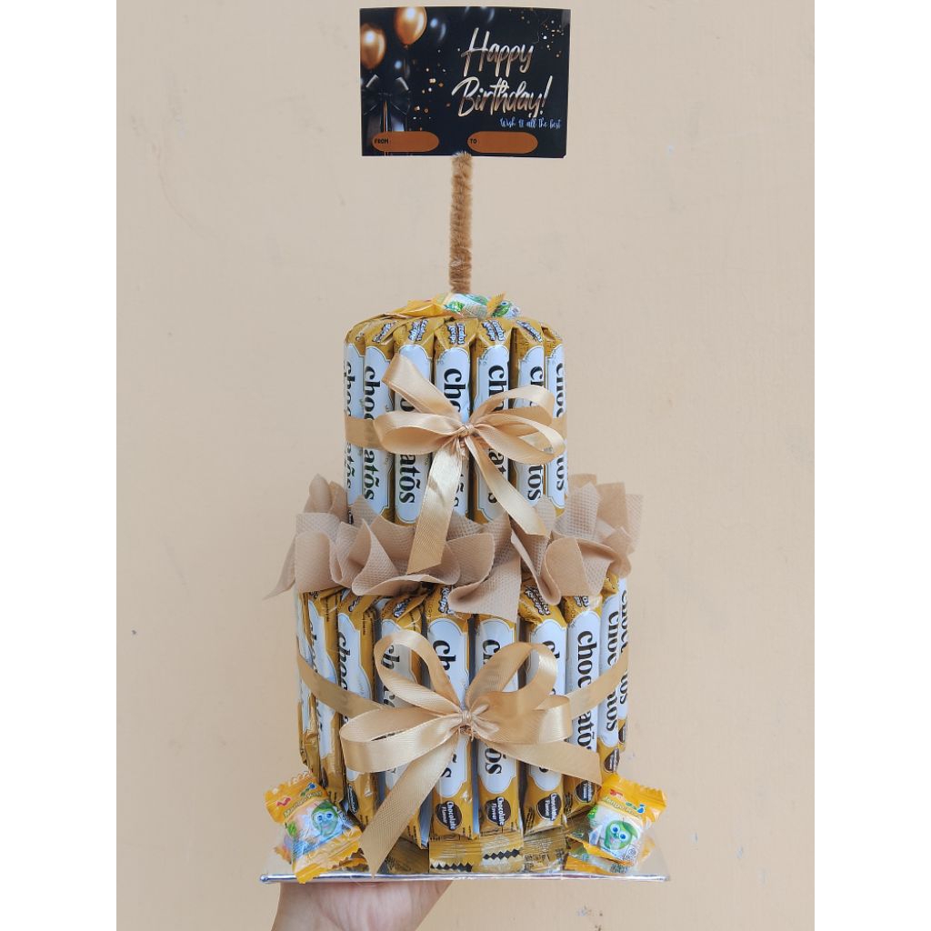 

COD MURAH tower snack/tar snack chocolatos 2tingkat free packing kardus