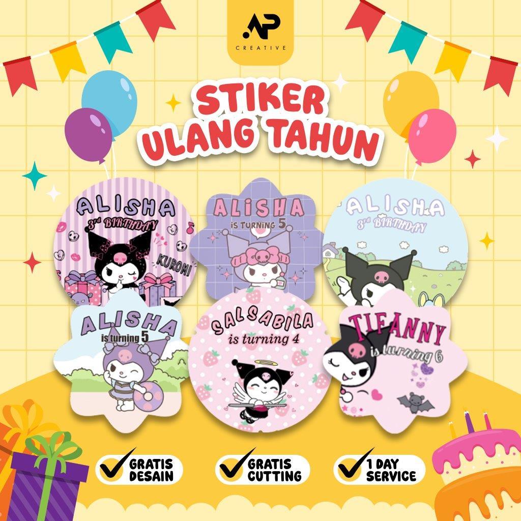 

Stiker Ulang Tahun KUROMI EDITION | Stiker Label Ulang Tahun Anak CUSTOM NAMA | Stiker Ultah Anak | Print Sticker Happy Birthday Free Design | Stiker Souvenir Ulang Tahun Anak Free Design