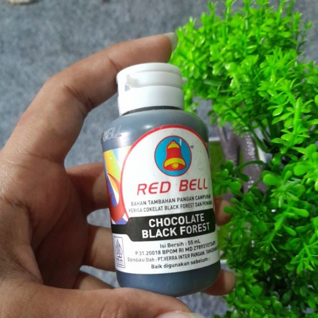 

Red bell perasa dan pewarna /chocolate black forest.